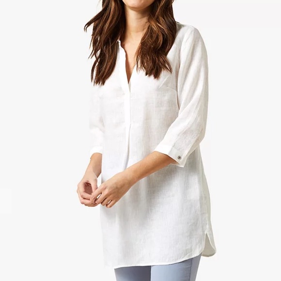 White Stuff Linen Harper White US 12 (GB 16) - Picture 1 of 7